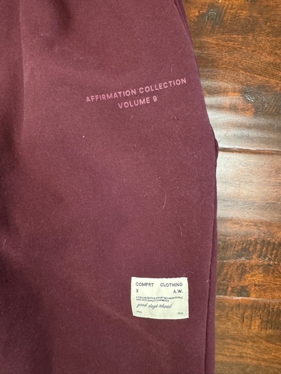 Comfrt Clothing Matching Set, 2XL, Burgundy Hoodie and Wide Leg Sweatpants Coord - Picture 10 of 11